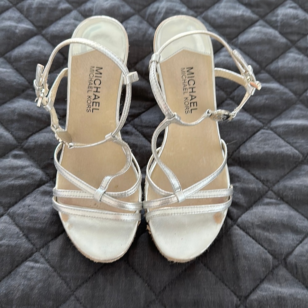 Michael Michael Kors Silver Wedge Size6.5-7